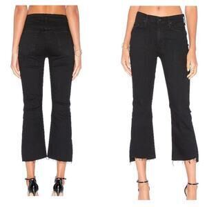 Mother Jeans The Insider Crop Two Step Fray Raw Asymmetrical Hem Not Guilty 25